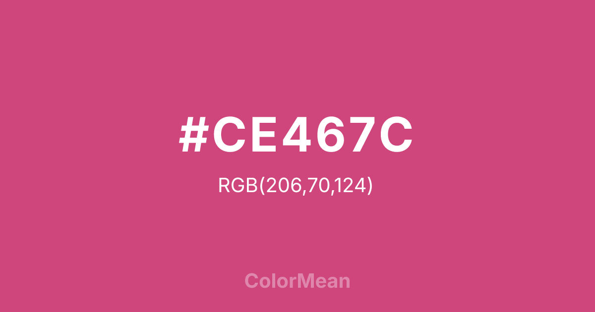 #CE467C color swatch