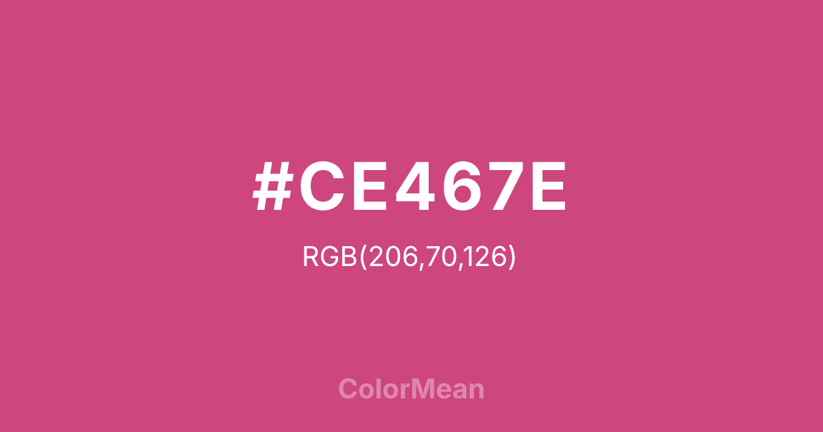 #CE467E color swatch