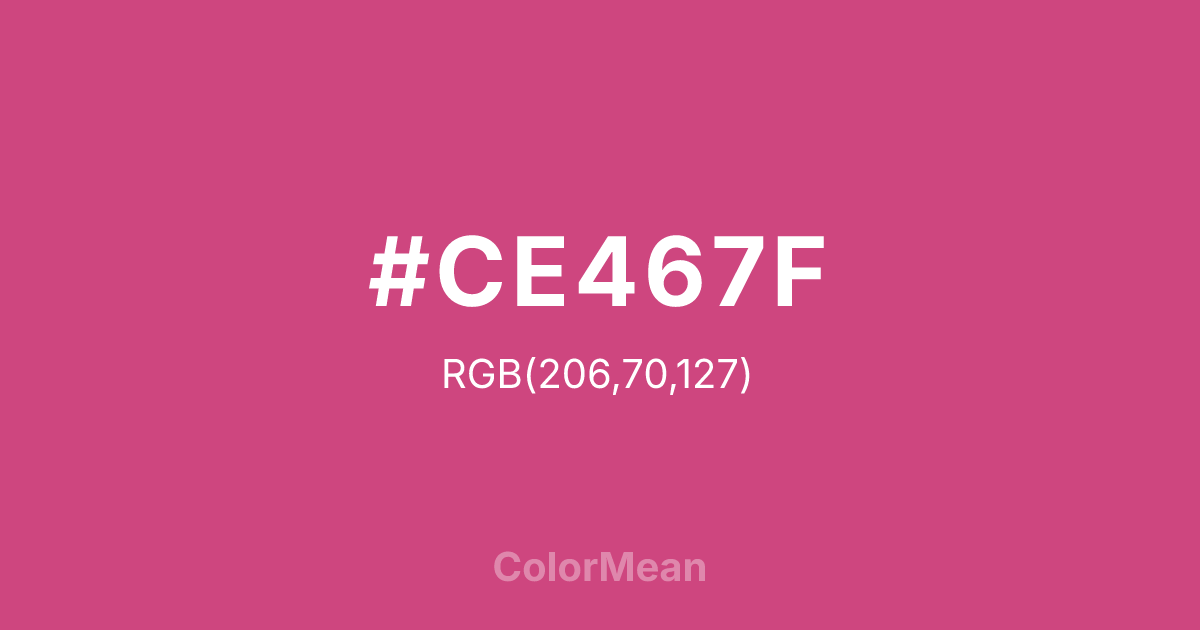 #CE467F color swatch