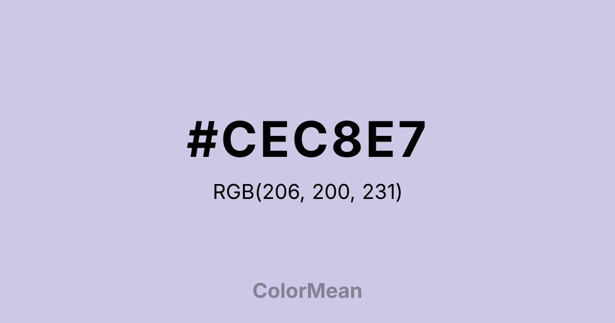 #CEC8E7 color swatch
