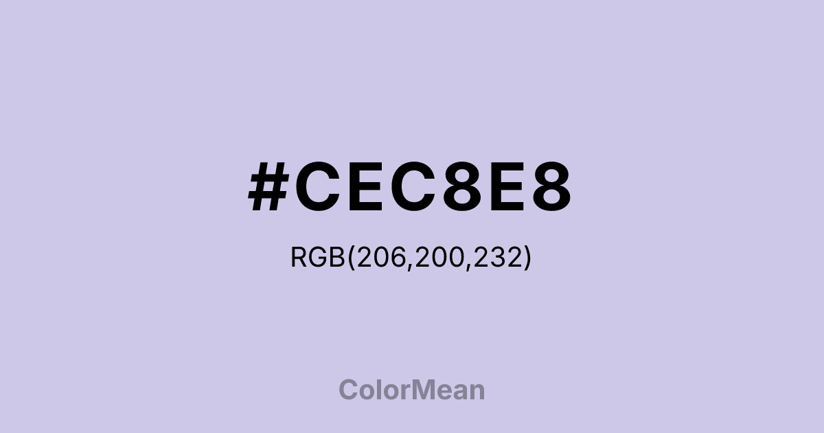#CEC8E8 color swatch