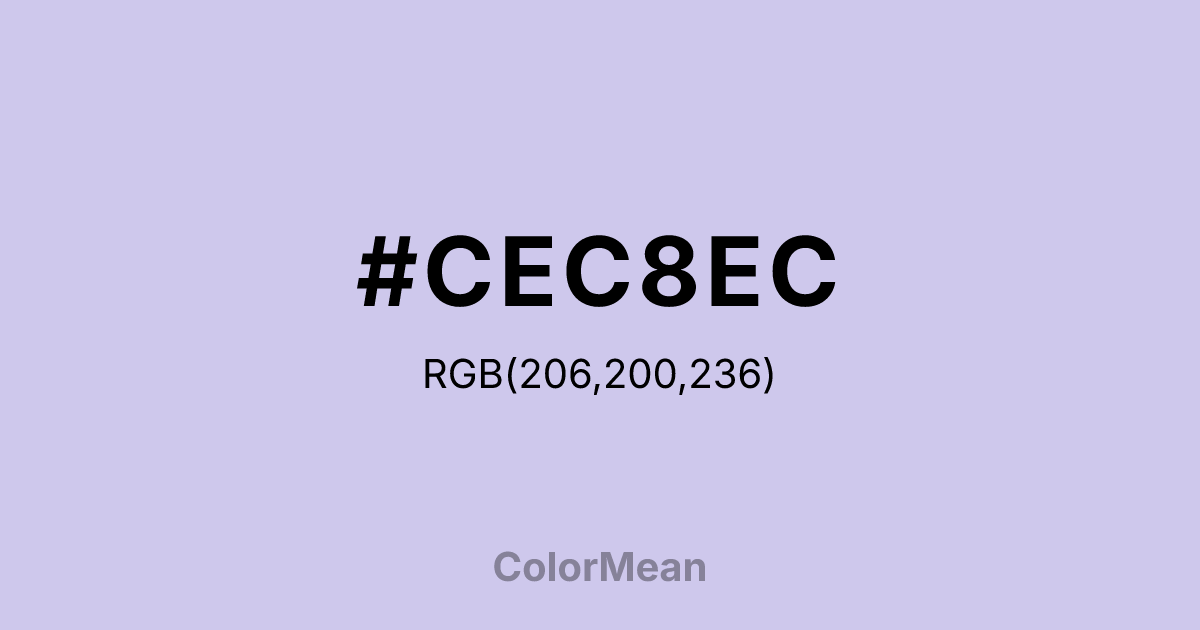 #CEC8EC color swatch