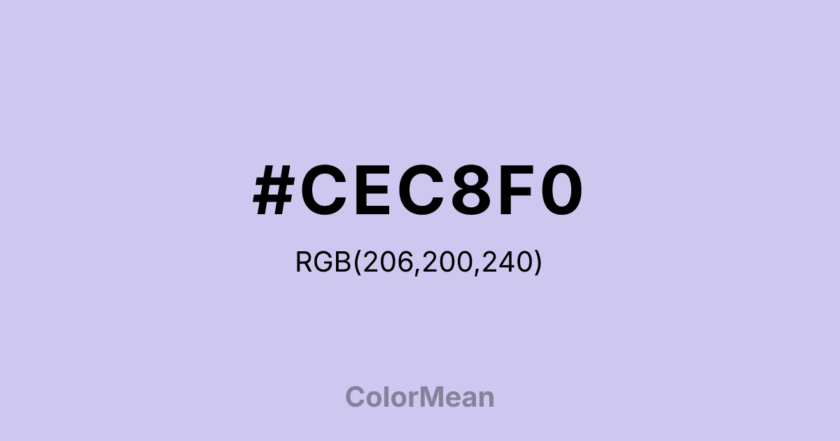 #CEC8F0 color swatch