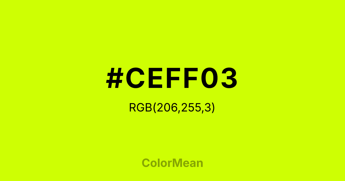 #CEFF03 color swatch