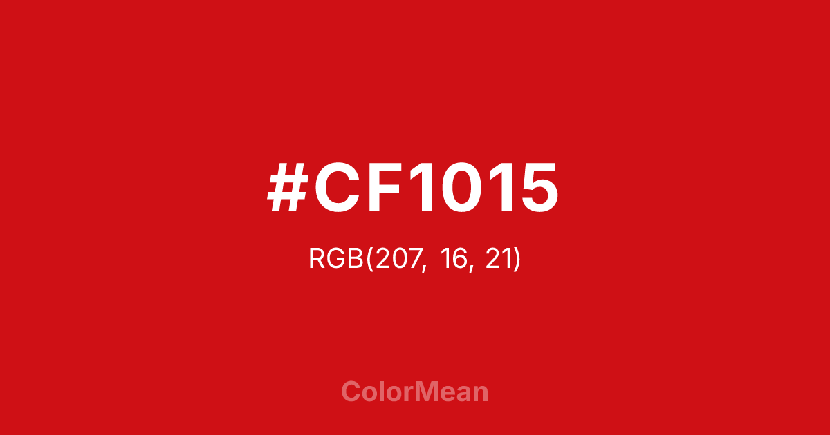 #CF1015 color swatch