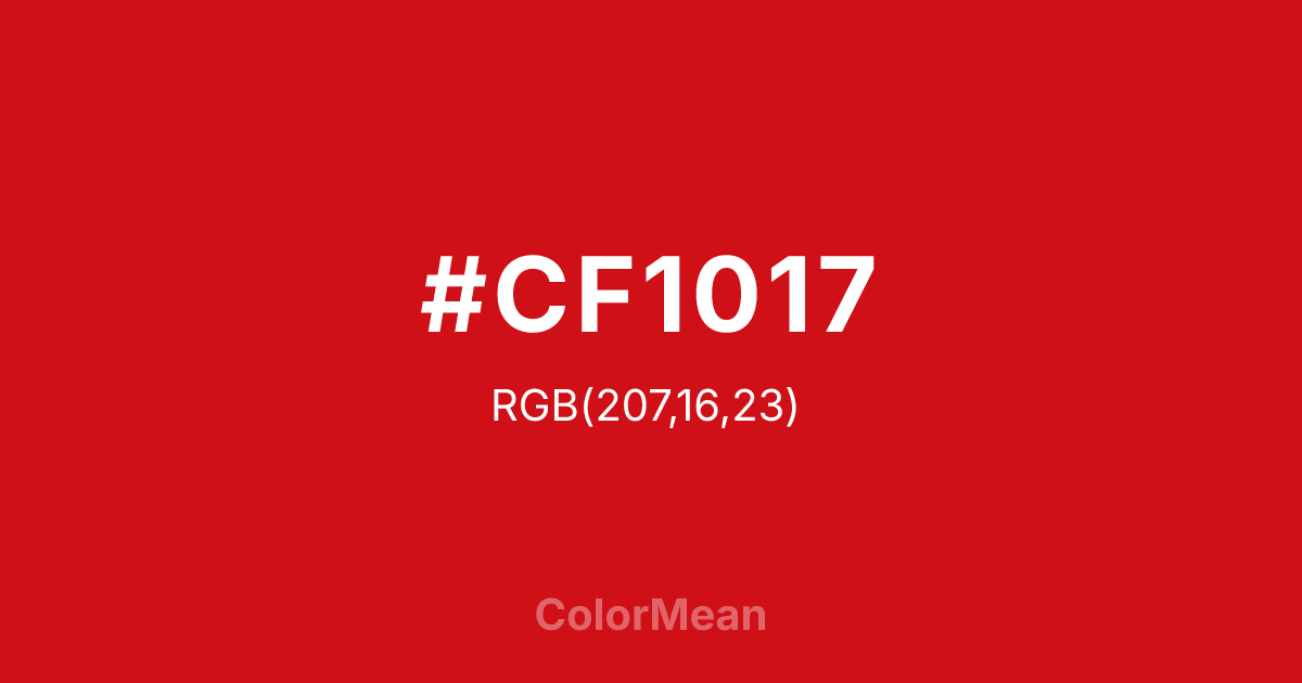 #CF1017 color swatch