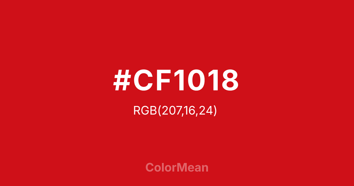 #CF1018 color swatch