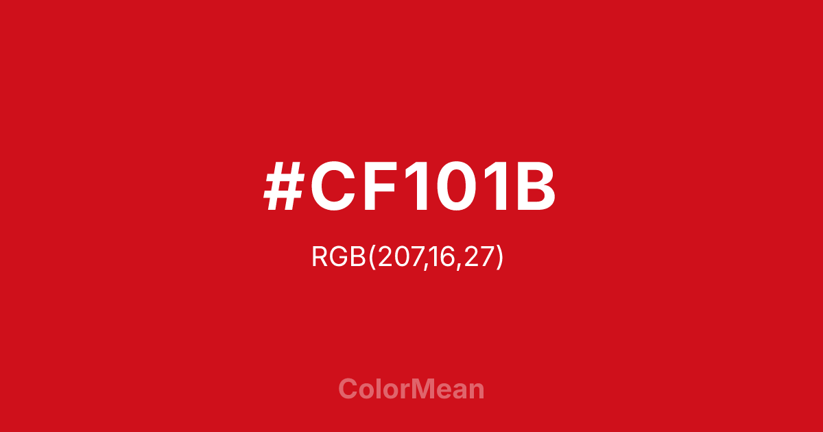 #CF101B color swatch