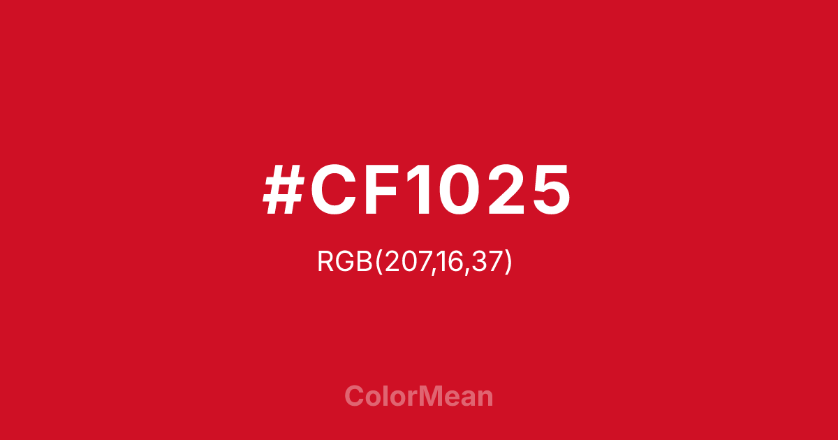 #CF1025 color swatch