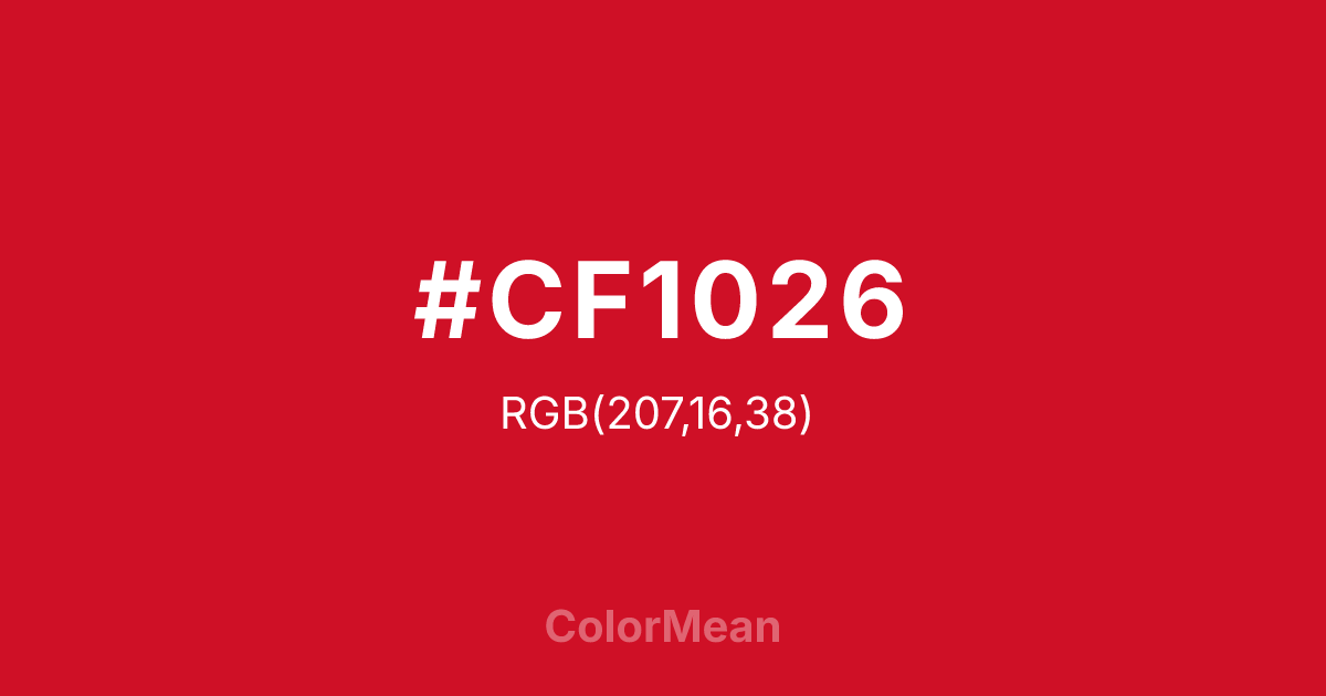 #CF1026 color swatch