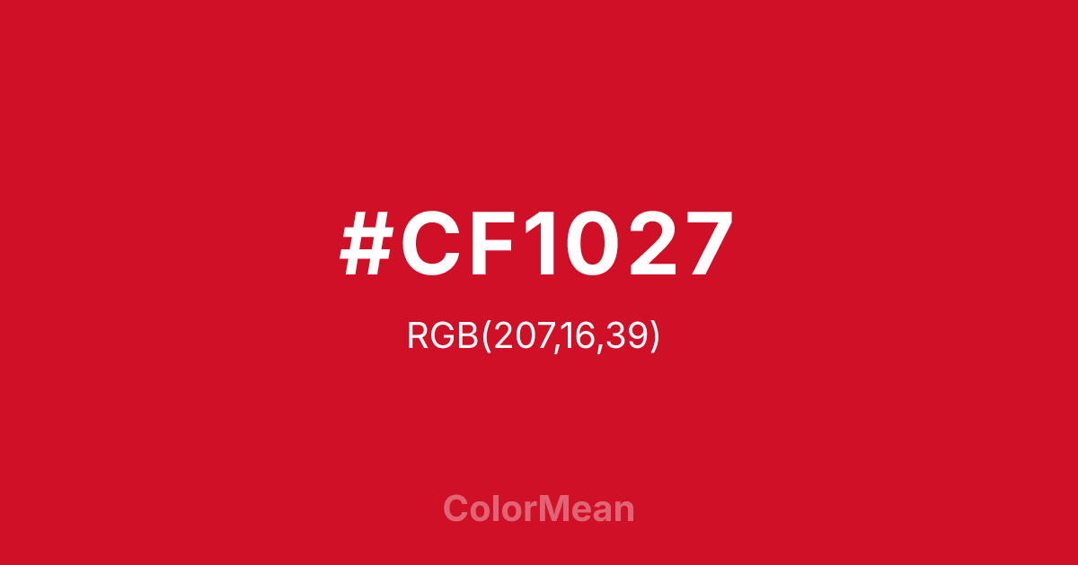 #CF1027 color swatch