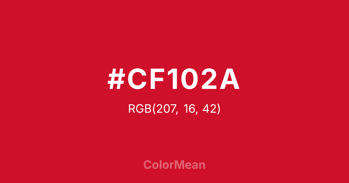 #CF102A color swatch