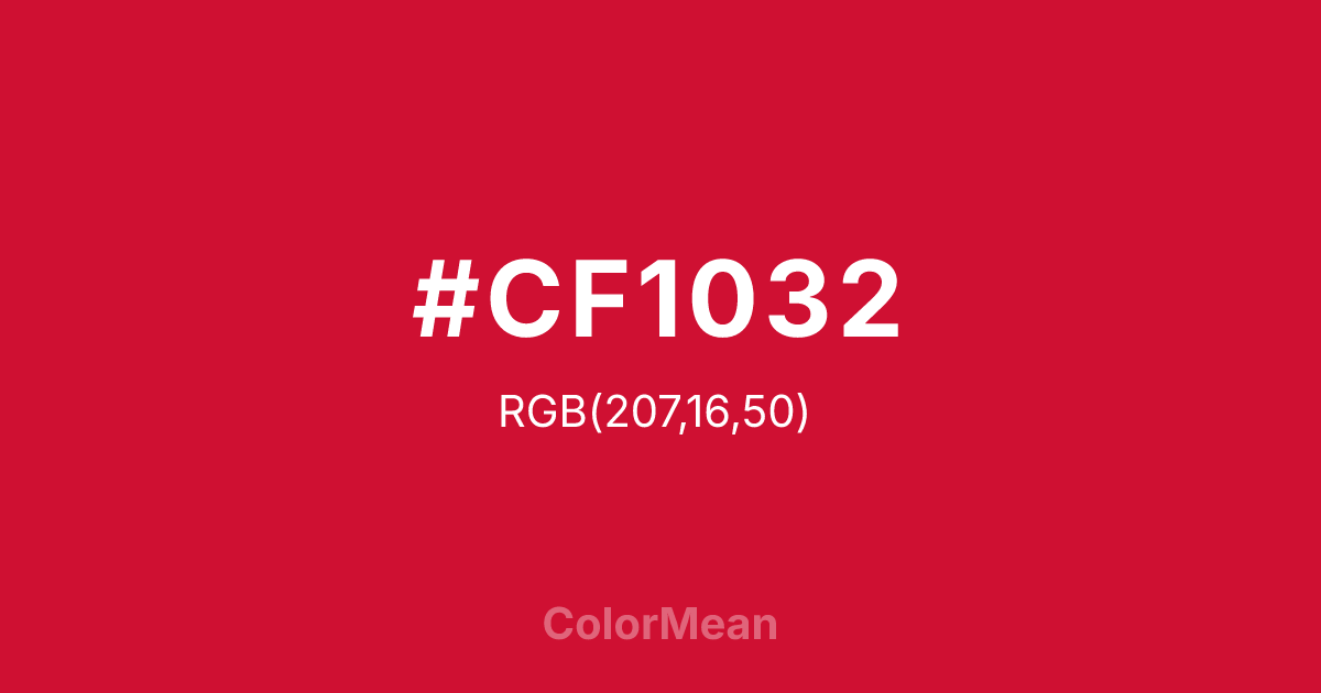 #CF1032 color swatch