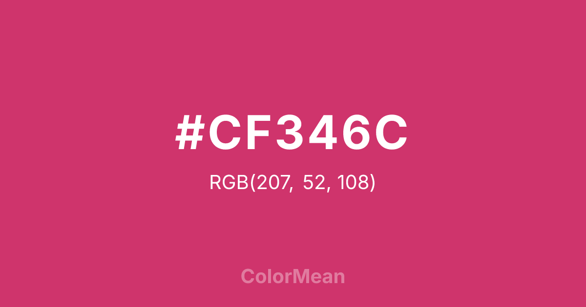 #CF346C color swatch
