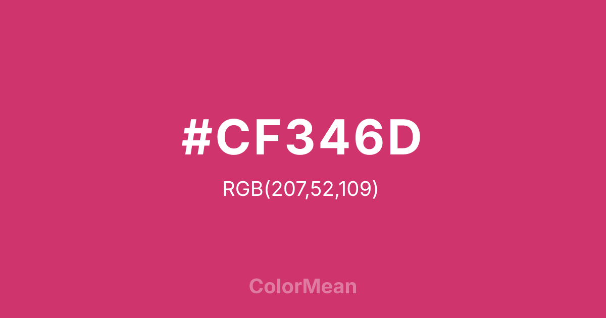 #CF346D color swatch