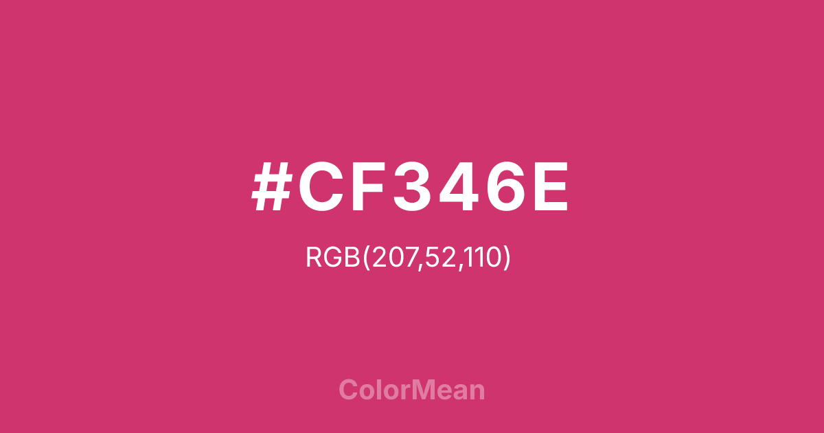 #CF346E color swatch