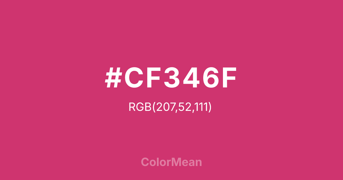 #CF346F color swatch