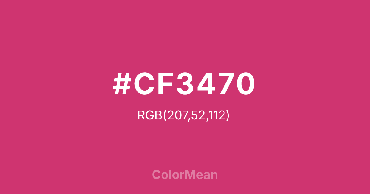 #CF3470 color swatch