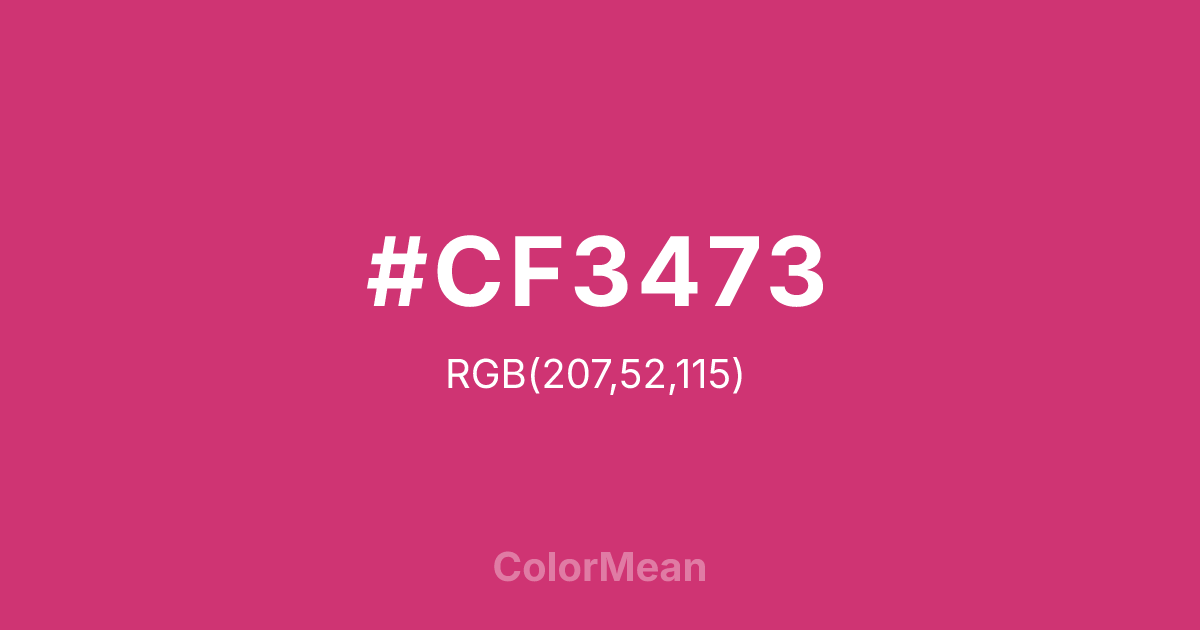 #CF3473 color swatch