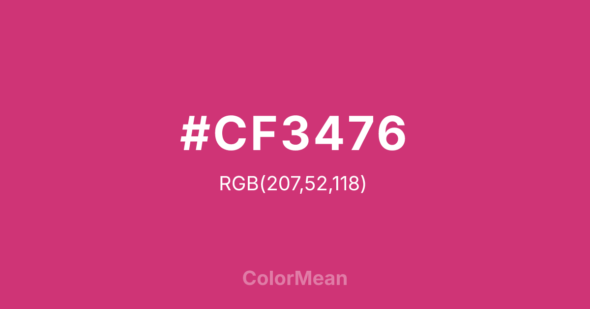 #CF3476 color swatch
