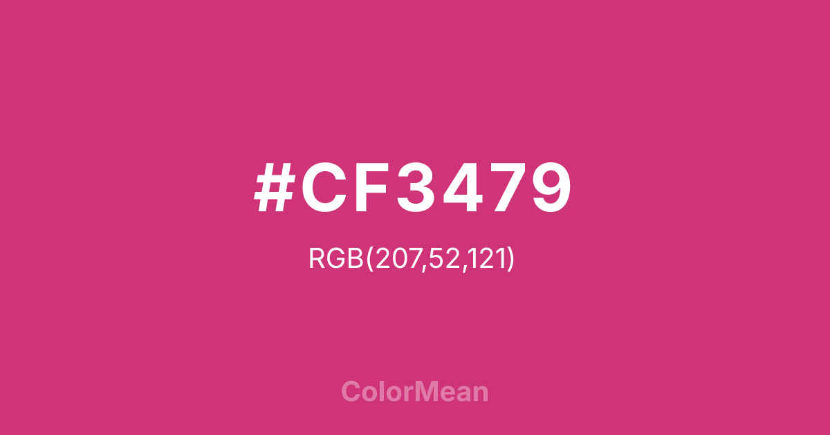 #CF3479 color swatch