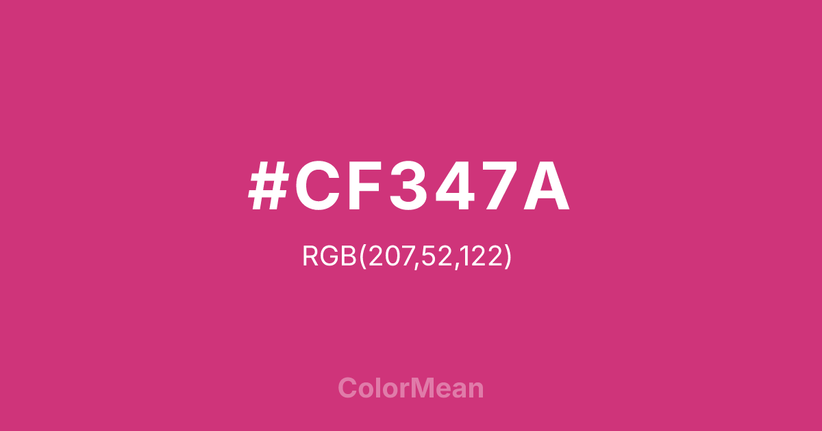 #CF347A color swatch