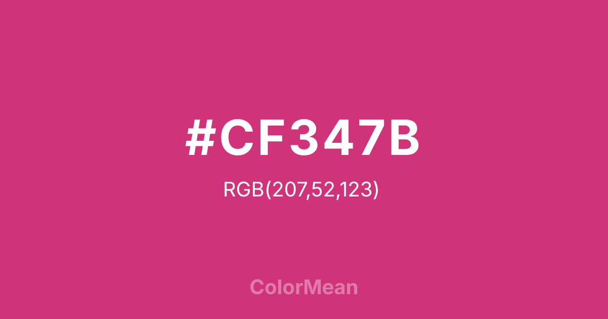 #CF347B color swatch