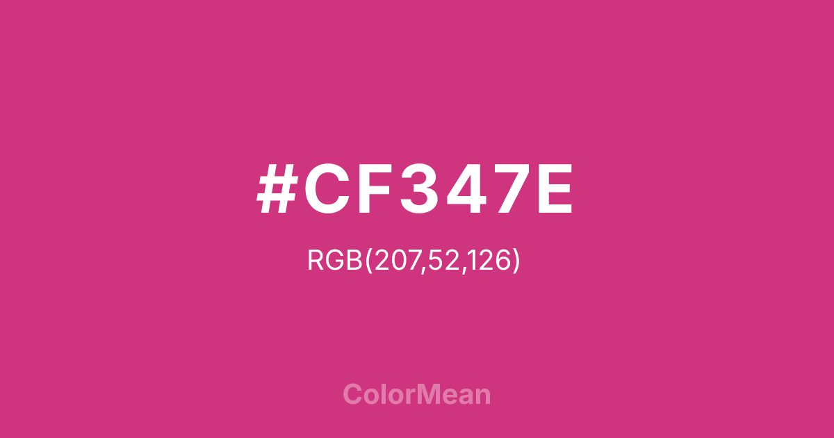 #CF347E color swatch