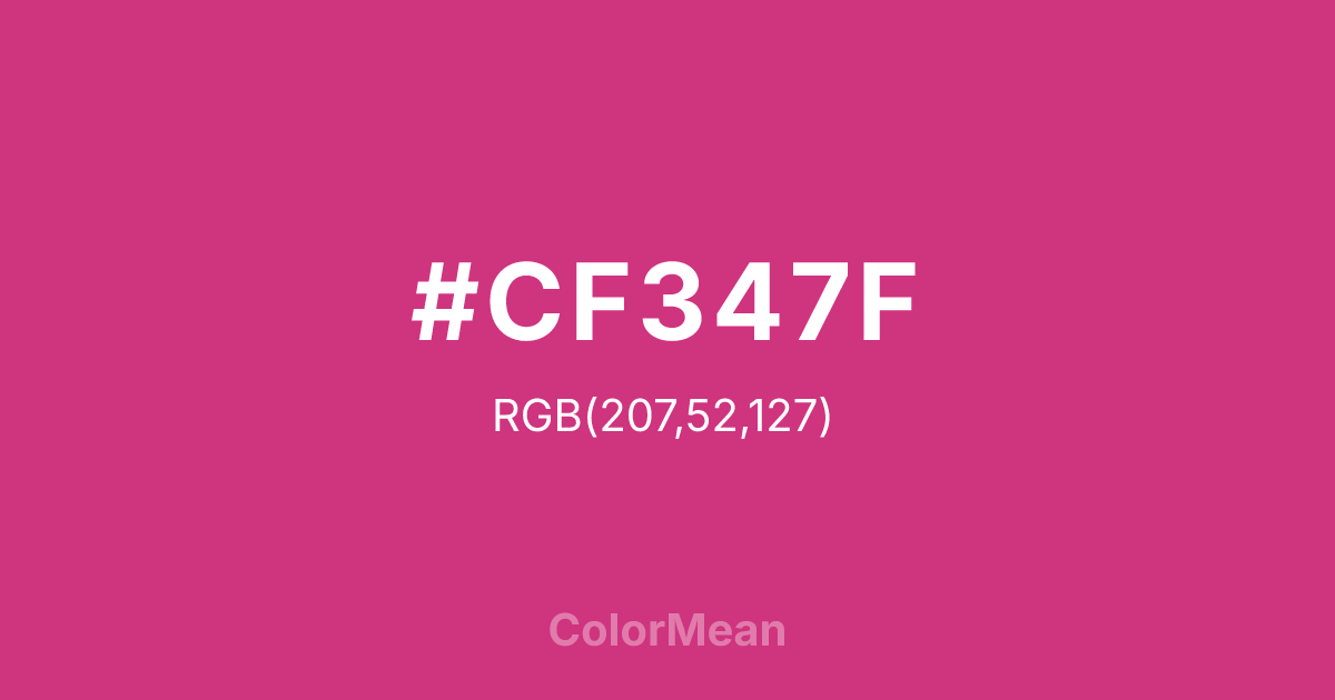 #CF347F color swatch