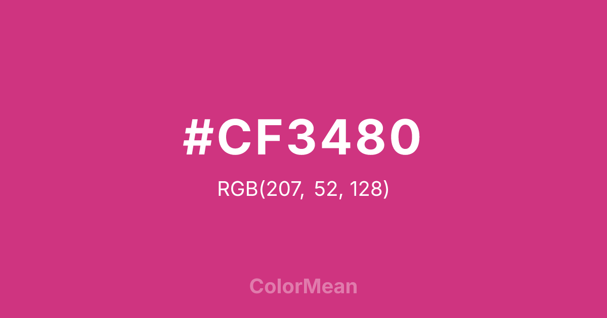 #CF3480 color swatch