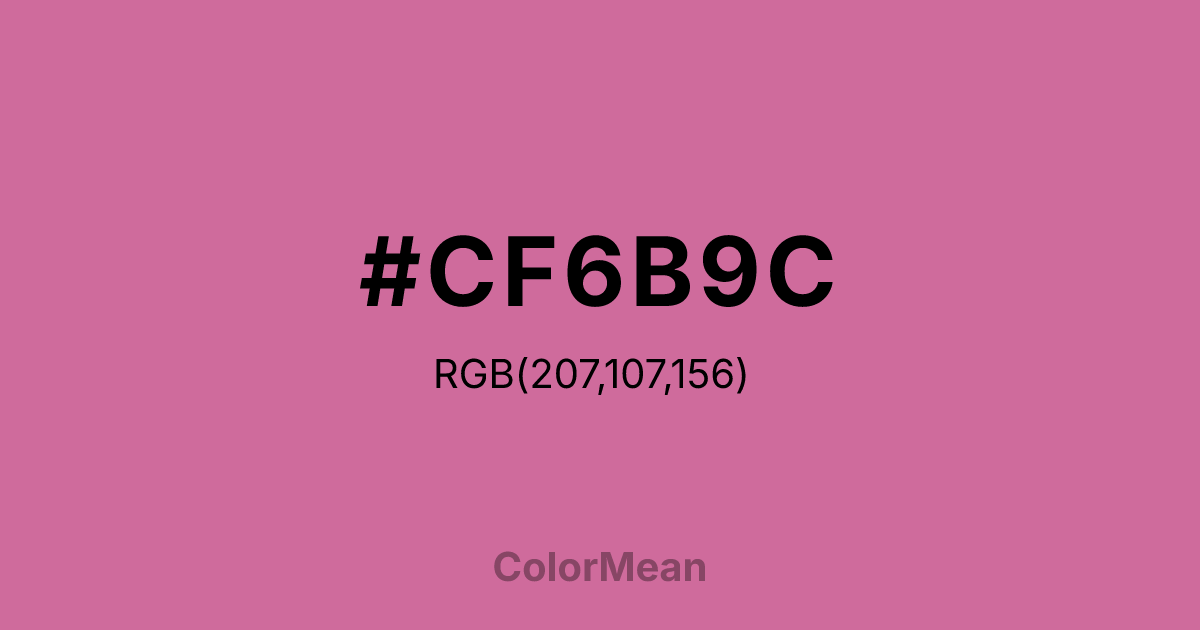 #CF6B9C color swatch