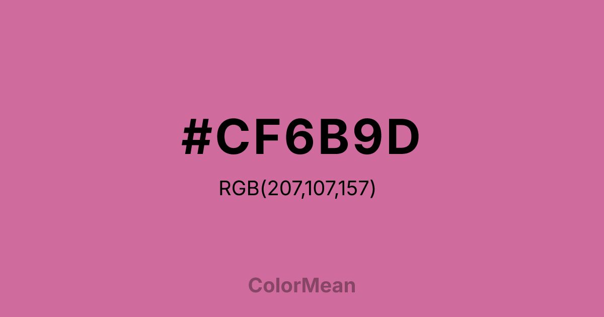 #CF6B9D color swatch