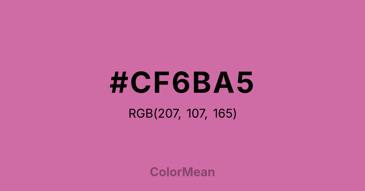 #CF6BA5 color swatch