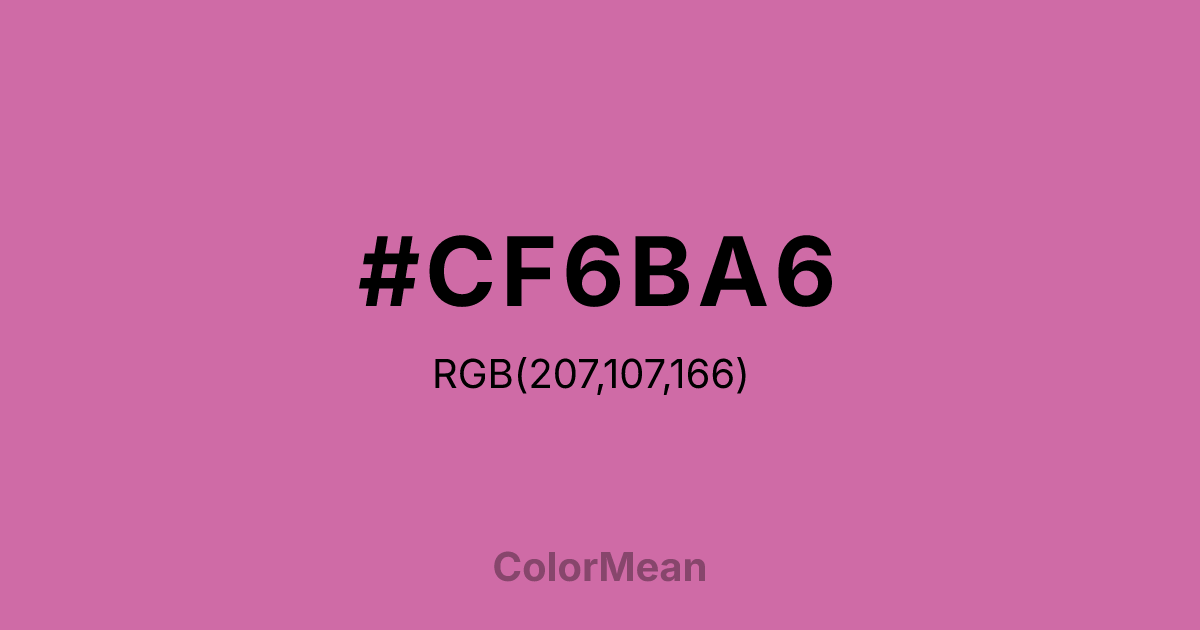 #CF6BA6 color swatch
