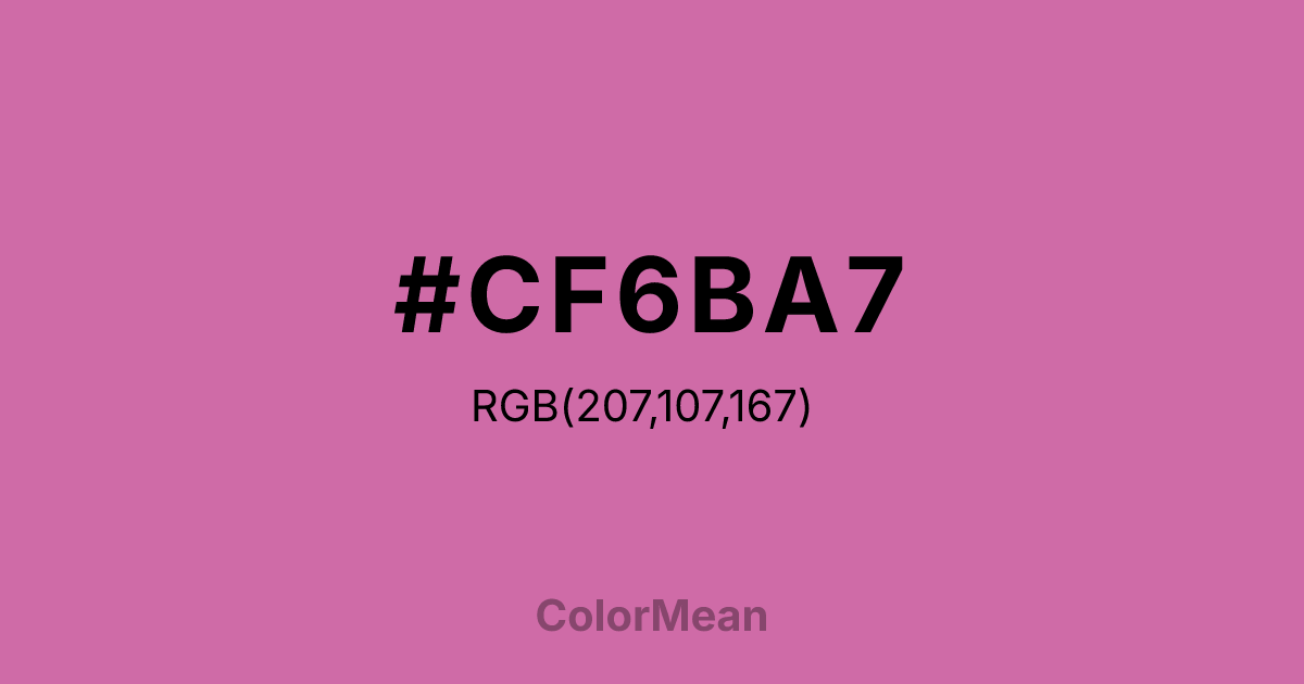 #CF6BA7 color swatch