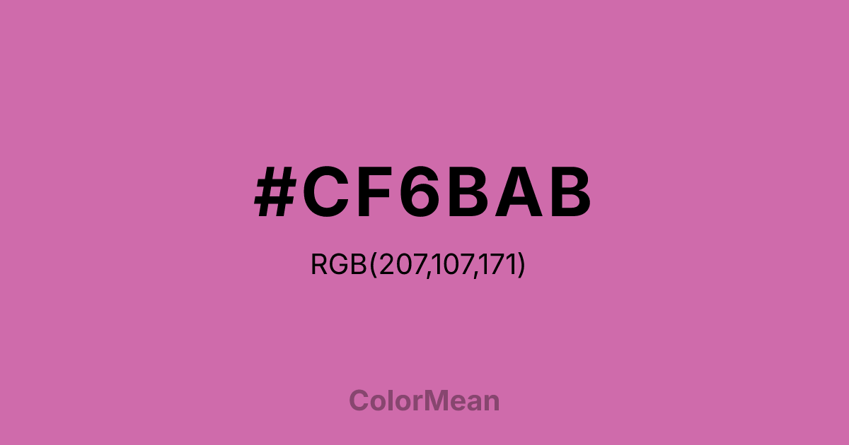 #CF6BAB color swatch