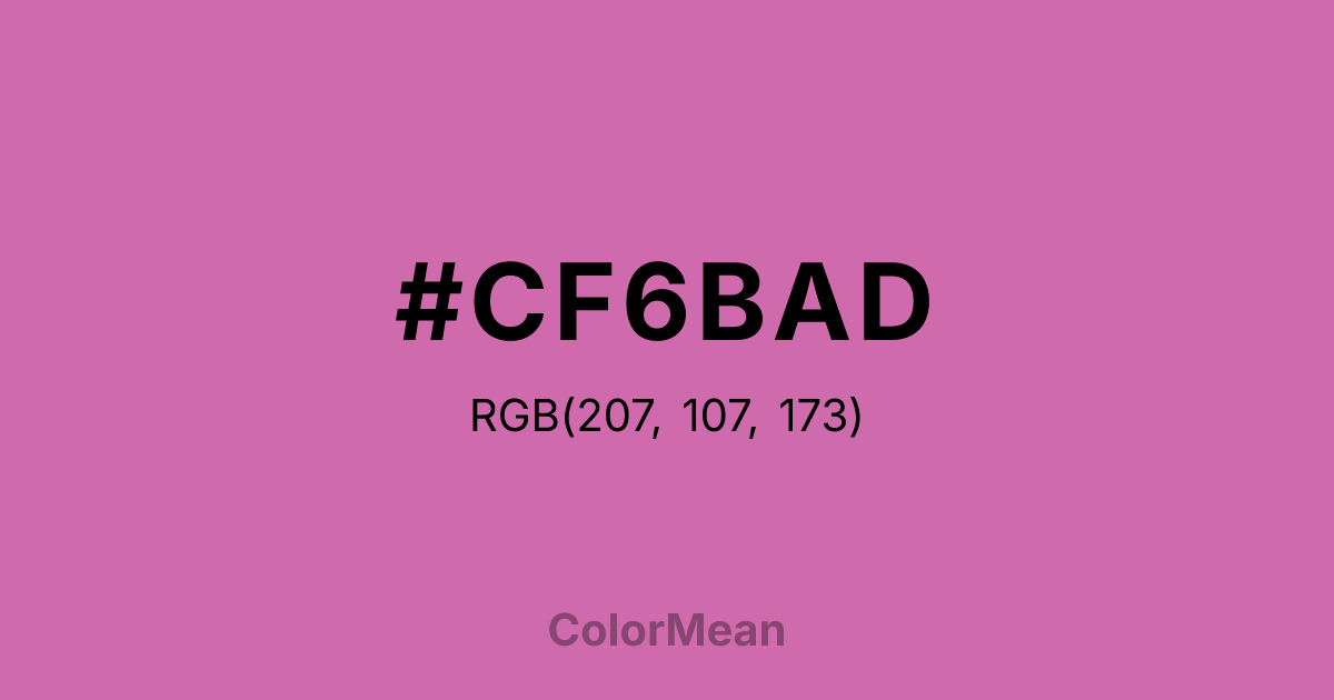 #CF6BAD color swatch
