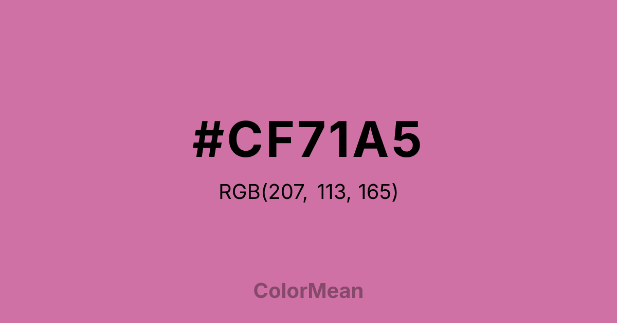 #CF71A5 color swatch