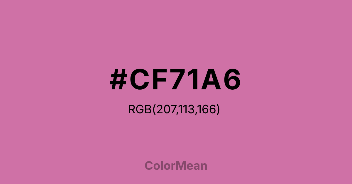 #CF71A6 color swatch