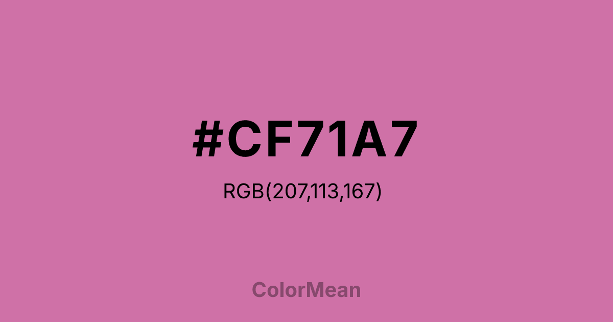 #CF71A7 color swatch