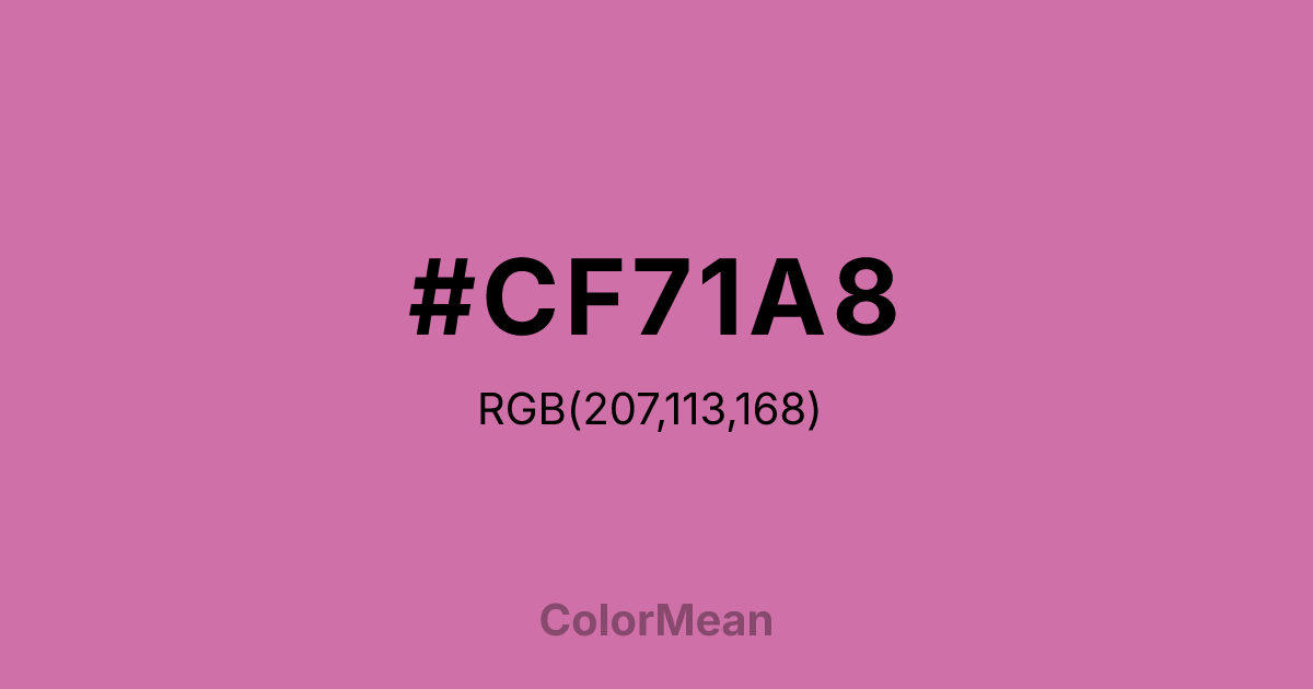 #CF71A8 color swatch