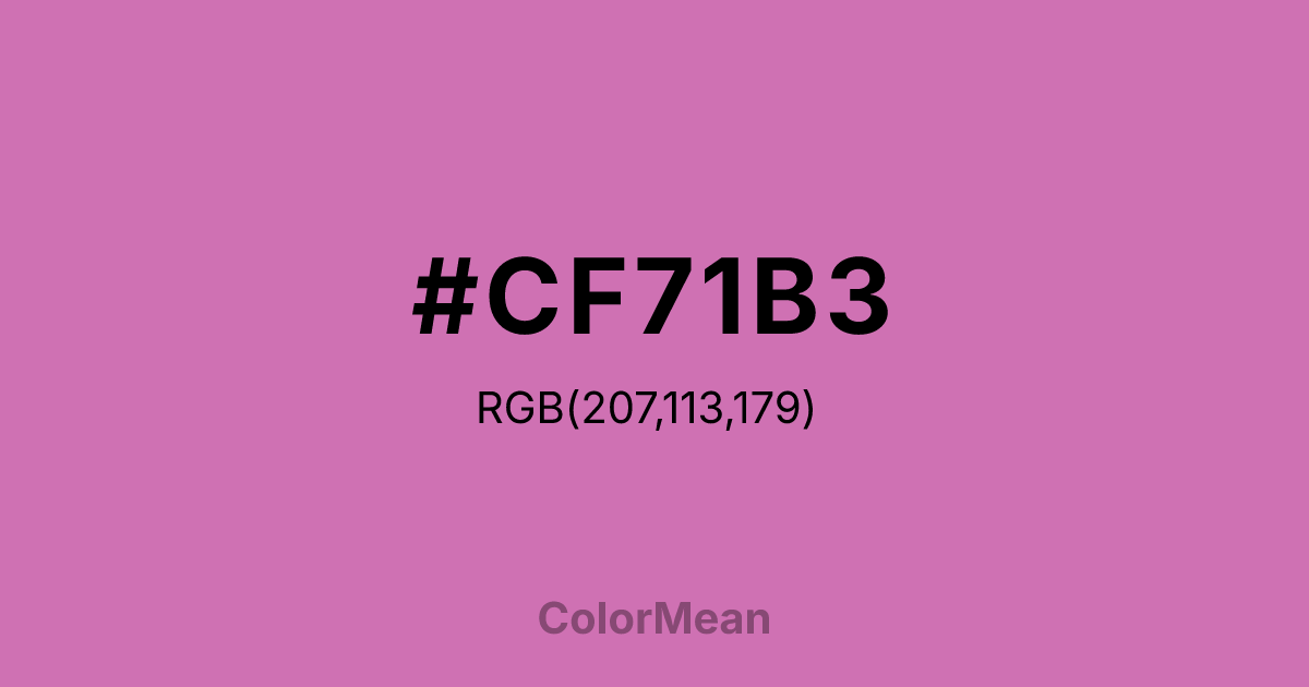 #CF71B3 color swatch