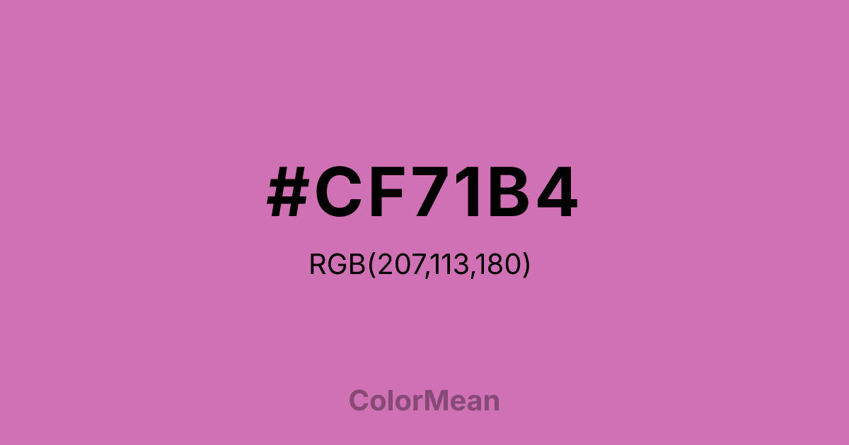 #CF71B4 color swatch