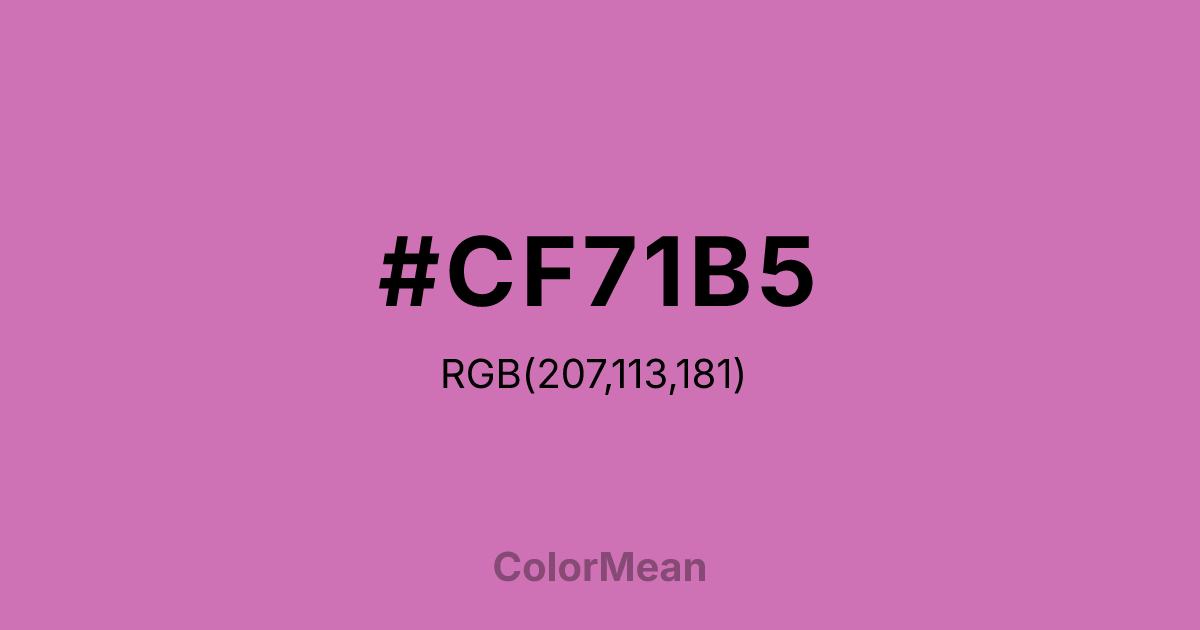 #CF71B5 color swatch