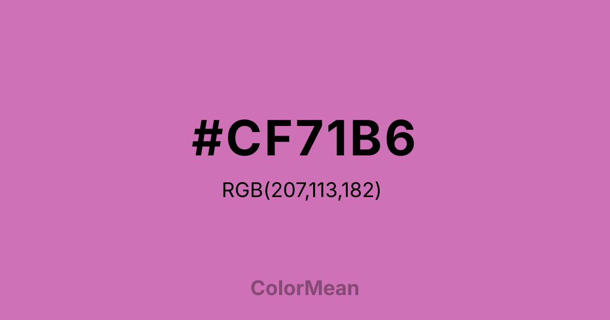 #CF71B6 color swatch