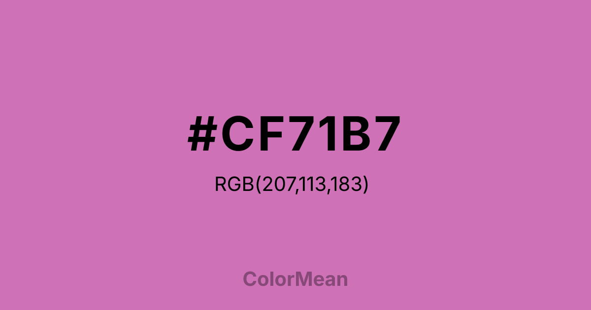 #CF71B7 color swatch