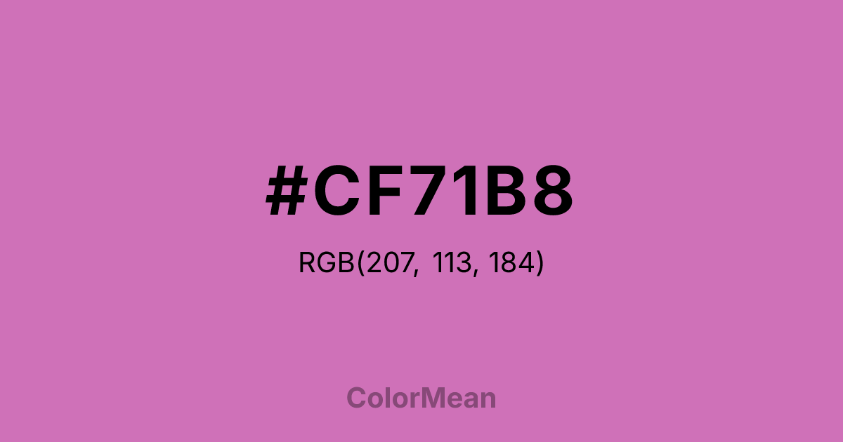 #CF71B8 color swatch
