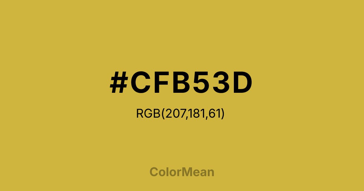 #CFB53D color swatch