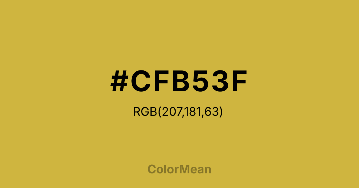 #CFB53F color swatch
