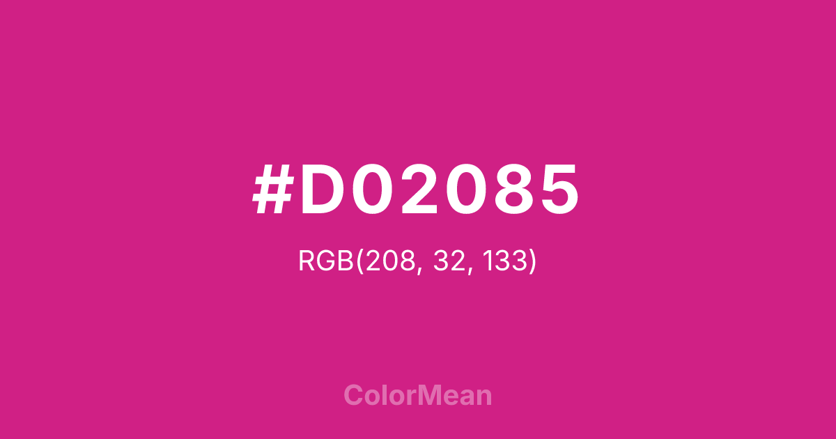 #D02085 color swatch